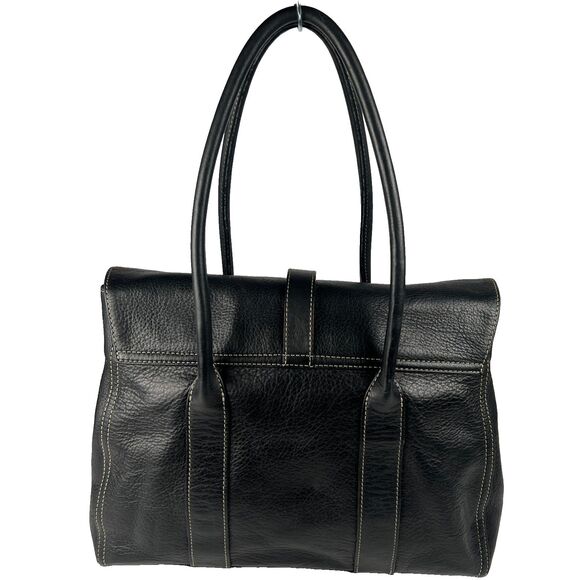 Dooney & Bourke Priscilla Black Leather Satchel Purse Bag Handbag - Picture 3 of 16